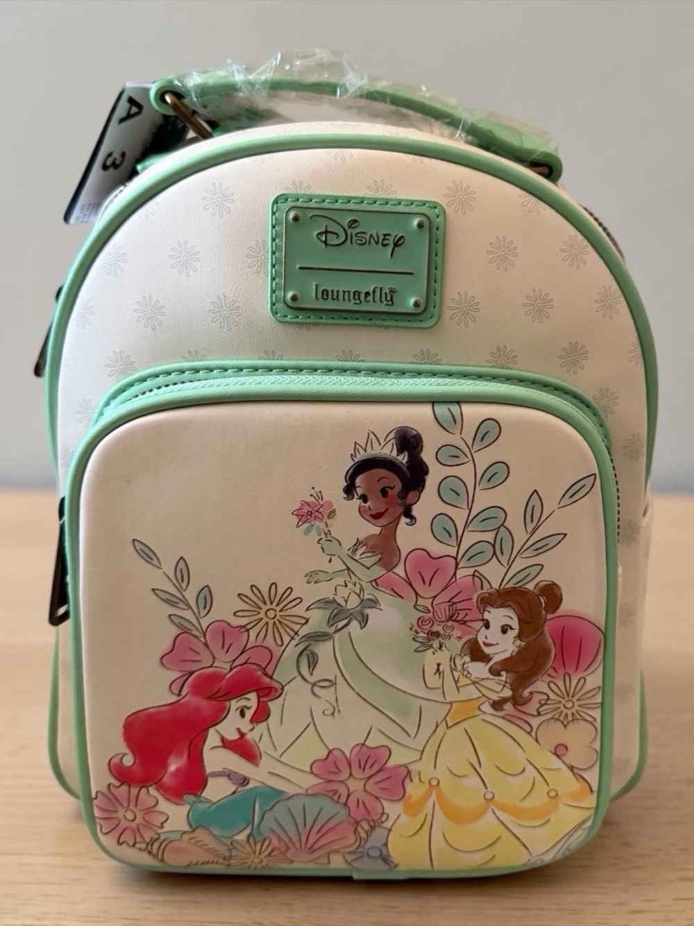 Loungefly Cream & Mint Disney Princess Mini Backpack